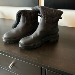 Zara Black Quilted Snow Boots